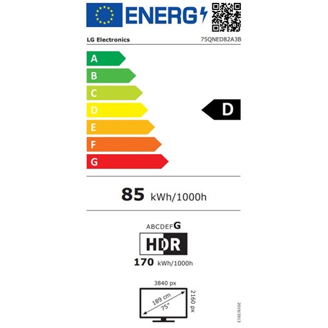 Lg 75QNED82A3B UHD QNED SMART Televízió