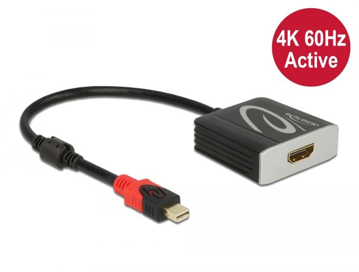 Delock Aktív mini DisplayPort 1.4 - HDMI átalakító 4K 60 Hz HDR (65302)