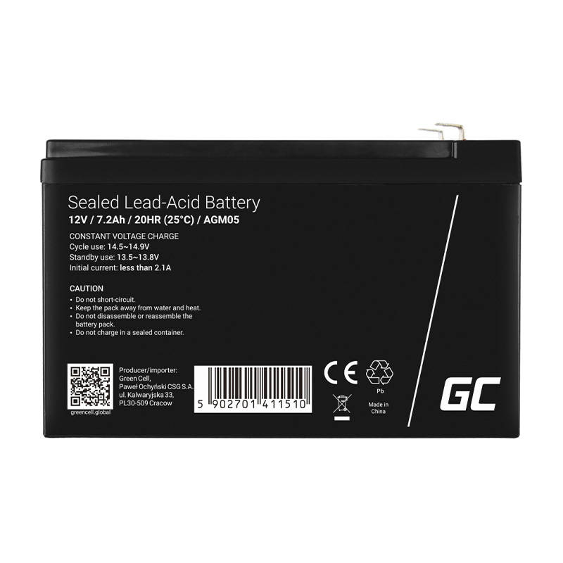 Rechargeable battery AGM 12V 7.2Ah Maintenancefree for UPS ALARM Rechargeable battery AGM 12V 7.2Ah Maintenancefree for UPS ALARM