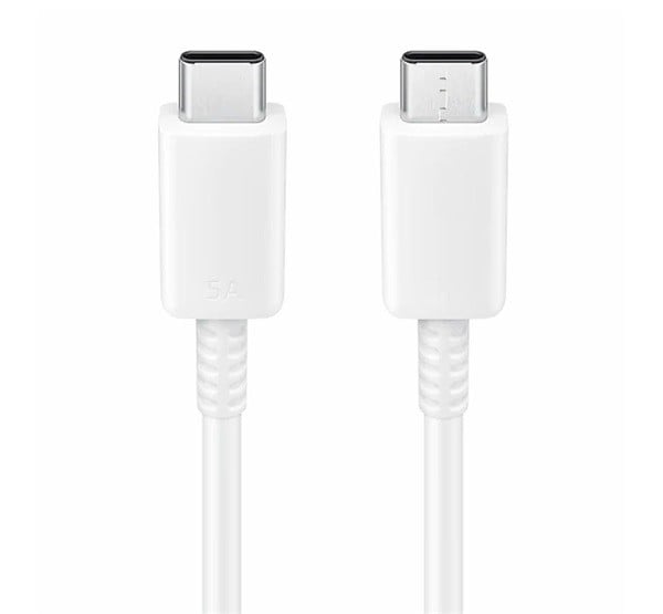 SAMSUNG adatkábel és töltő (Type-C - Type-C, 5A, 100W, gyorstöltés támogatás, 100cm) FEHÉR (EP-DN970BBE)