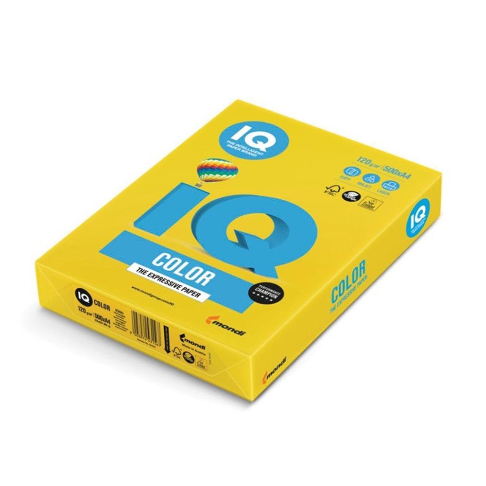 Mondi Másolópapír, színes, A4, 80g.  IG50 500ív/csomag, intenzív mustár sárga