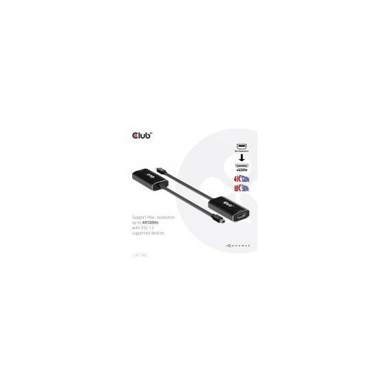  Club3D Mini DisplayPort 1.4 to HDMI 4K120Hz with DSC1.2 Active Adapter M/F