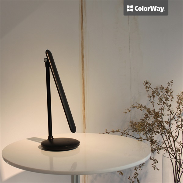 COLORWAY CW-DL02B-B Asztali LED lámpa beépített akkumlátor Fekete  