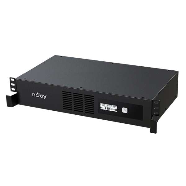 NJOY 800VA   Code 600  4 IEC C13 line-interaktív  USB menedzsment szoftver  LCD kijelző  2U rack Szünetmentes 