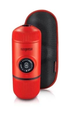 Wacaco WNANO-LR+C Nanopresso piros hordozható kávéfőző őrölt kávéhoz + kemény védőtok Wacaco WNANO-LR+C Nanopresso piros hordozható kávéfőző őrölt kávéhoz + kemény védőtok