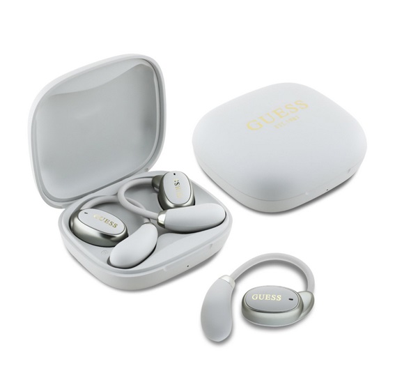CG MOBILE GUESS SATIN CLASSIC LOGO bluetooth fülhallgató SZTEREO (v5.4, TWS, fülre akasztható, mikrofon + töltőtok) BÉZS (GUTWSV18HOGEE)