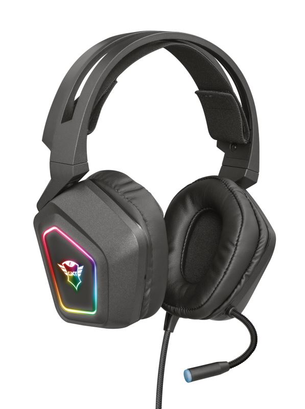 Trust GXT 450 Blizz RGB 7.1 Surround Gamer USB mikrofonos fülhallgató (23191)