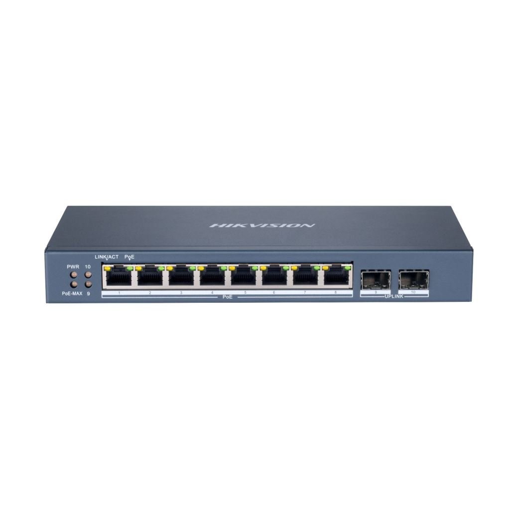 Hikvision 10/100/1000 8x PoE + 2x gigabit combo menedzselhető switch (DS-3E1510P-SI) Hikvision 10/100/1000 8x PoE + 2x gigabit combo menedzselhető switch (DS-3E1510P-SI)