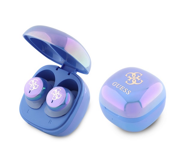 CG MOBILE GUESS 4G LOGO MINI bluetooth fülhallgató SZTEREO (v5.3, TWS, mikrofon + töltőtok) VILÁGOSKÉK (GUTWSJ144ESB)