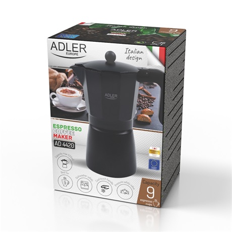 Adler AD4420 9 személyes kotyogós kávéfőző