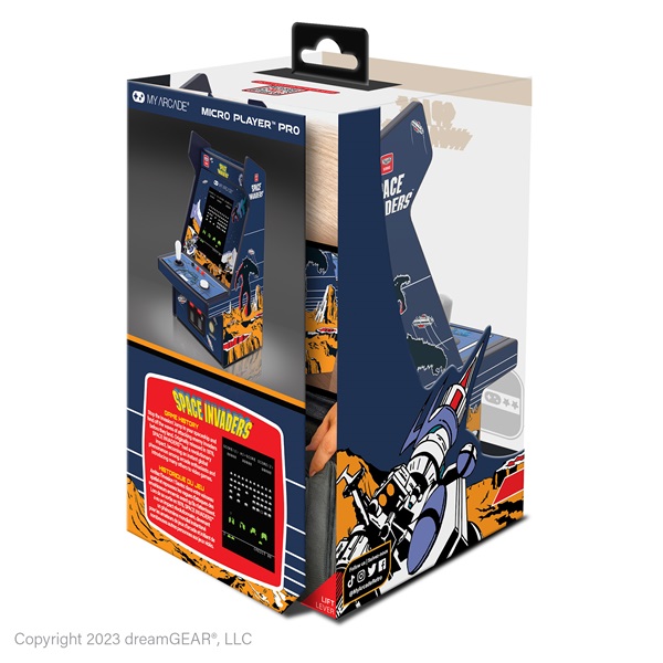 MY ARCADE  DGUNL-7004 Space Invaders Micro Player Pro Portable Retro Arcade 6.75" Hordozható Játékkonzol