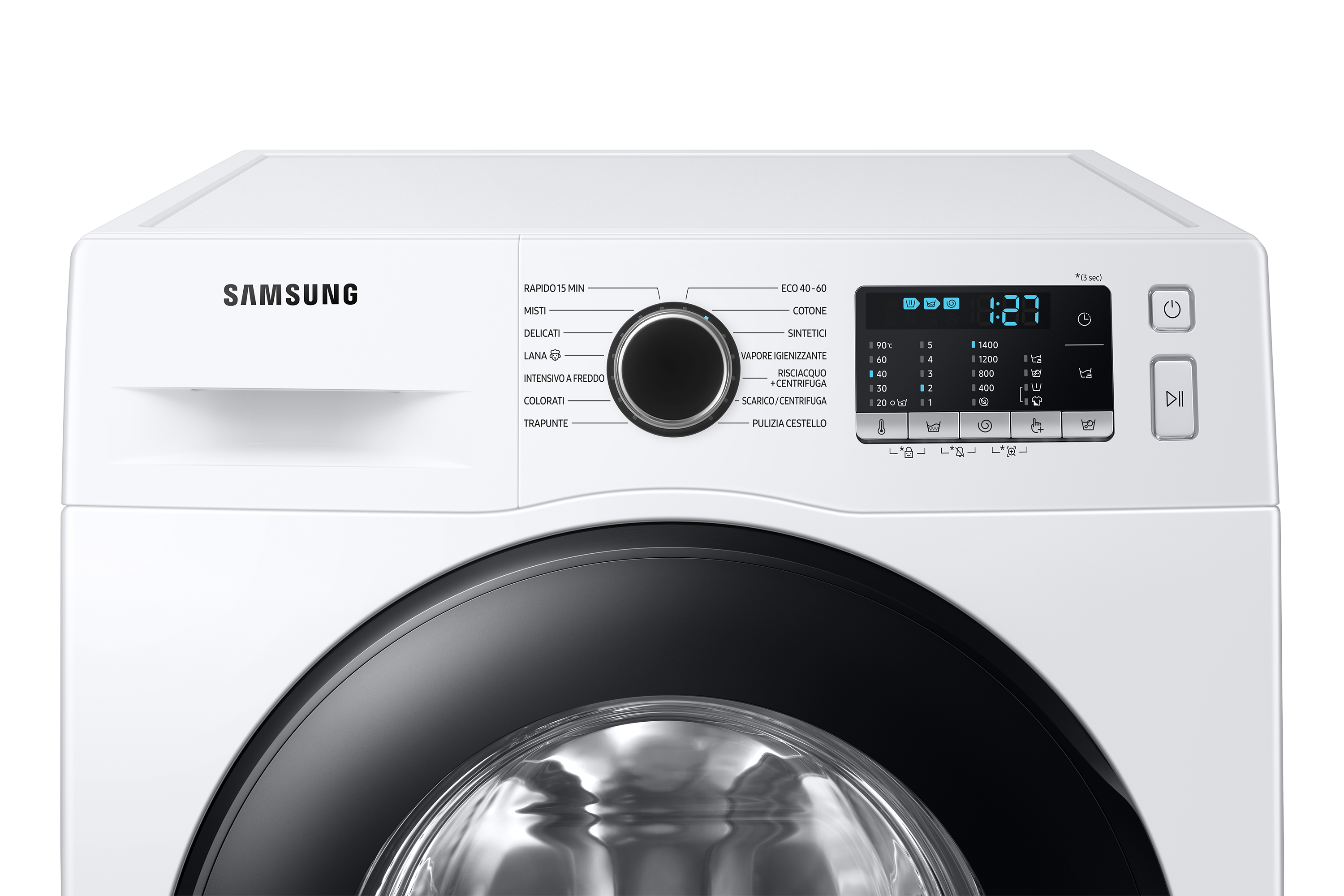Samsung WW11BGA046AE/LE Elöltöltős mosógép - 11 kg, 1400 ford./perc, A Energiaosztály, Gőz technológia, Eco Bubble™ technológia