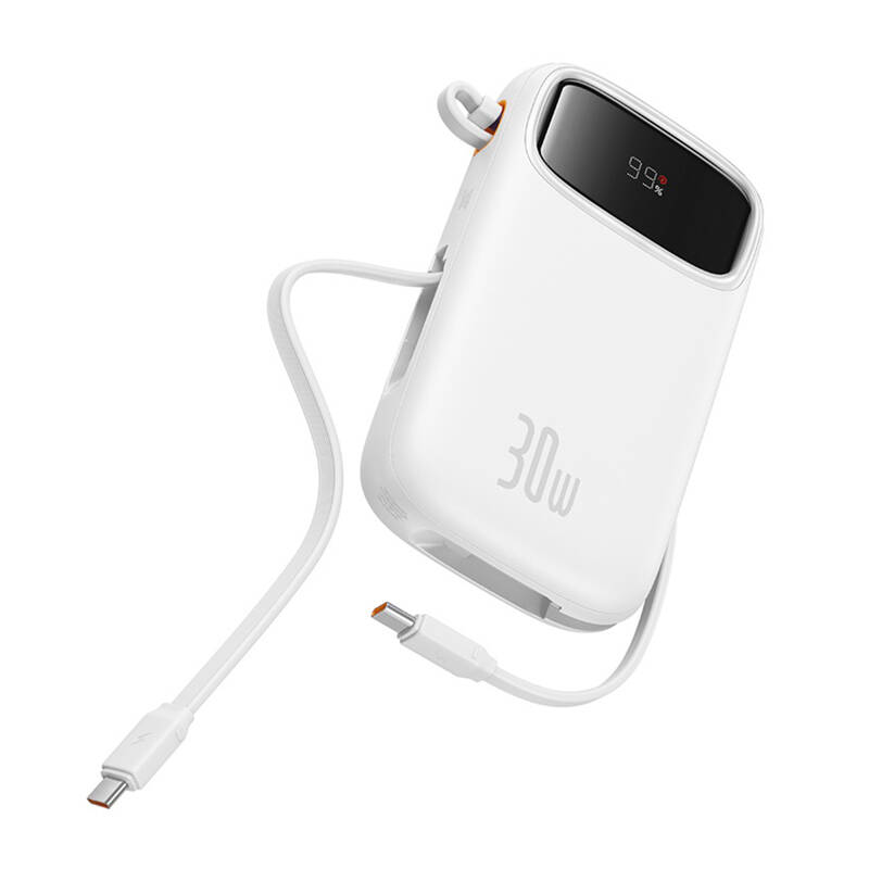 Baseus QPow 2 20000mAh  30W  2xUSB-C powerbank  Fehér 