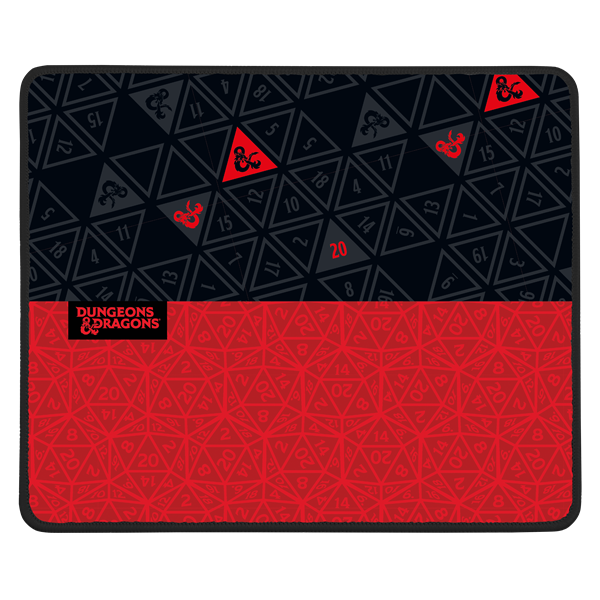 KONIX - DUNGEONS & DRAGONS Gaming Egérpad 49x49x270mm, Fekete-Piros