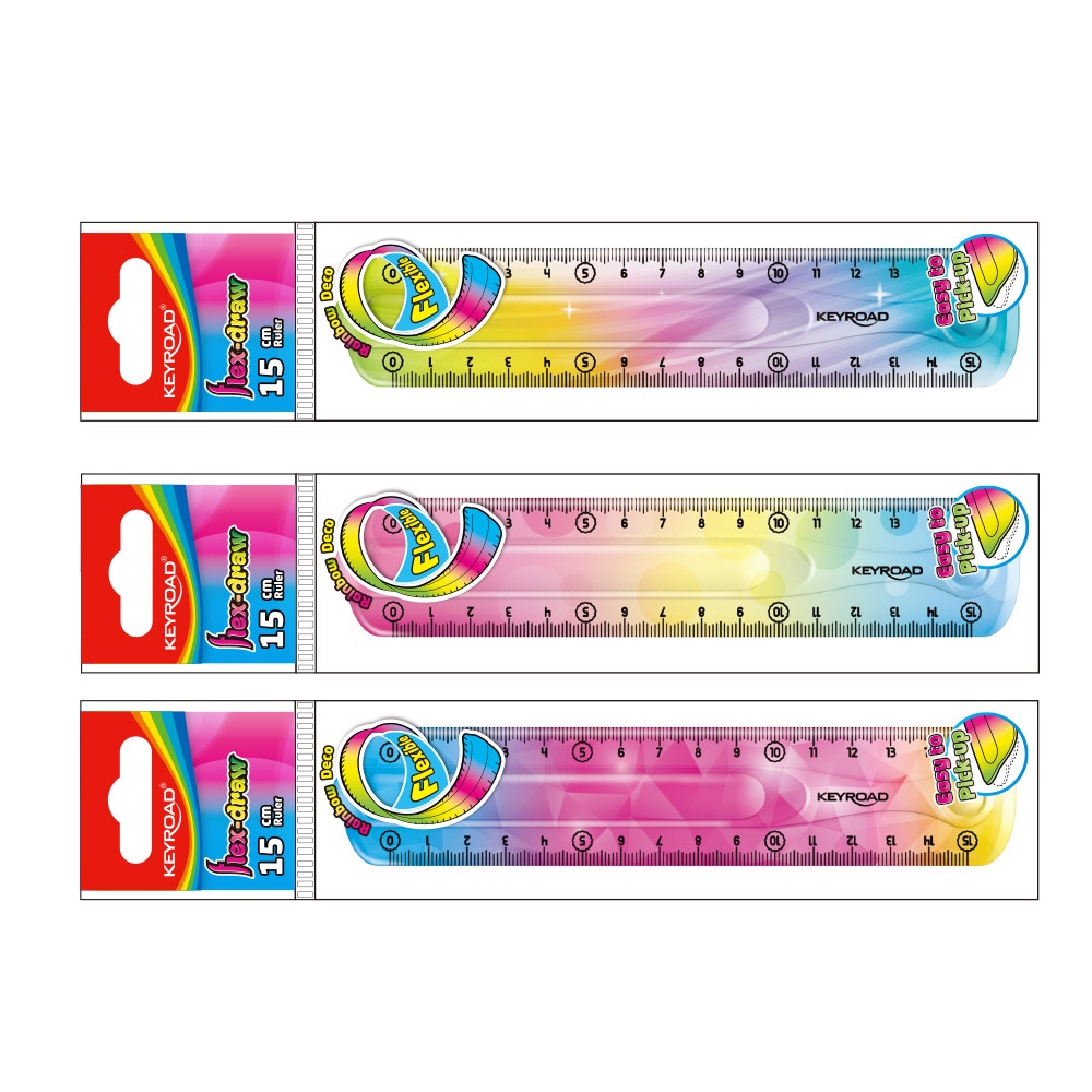 Keyroad Vonalzó 15 cm, flexibilis  Flex Draw színátmenetes (KR972275)