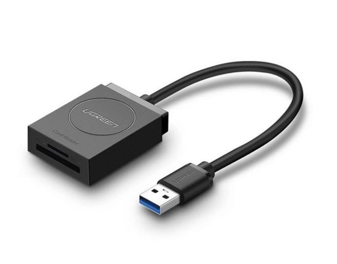 UGREEN CR127 kártyaolvasó  microSD / SD + fix USB-A kábel  fekete
