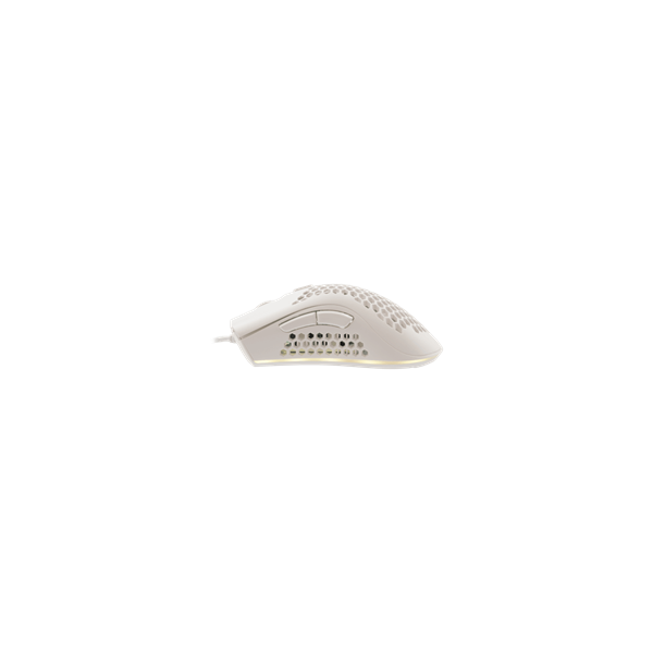 Baracuda W029911 CORAL-W, BGM-032W gamer egér,6D, fehér, 12800 dpi