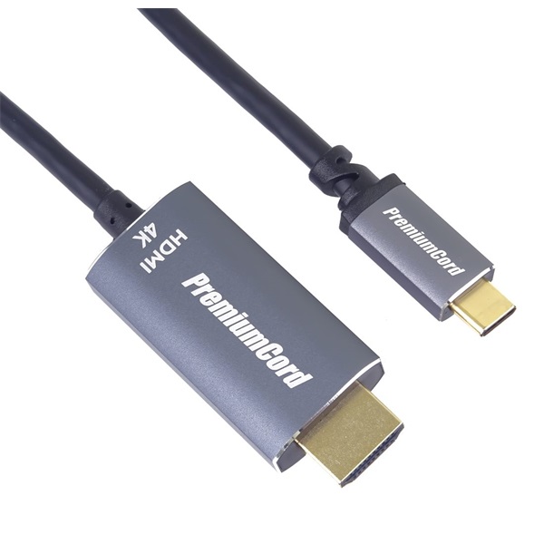 PremiumCord kábel HDMI - USB-C, 4K*2K@60Hz, M/M, 1,8m, fekete (KU31HDMI03)