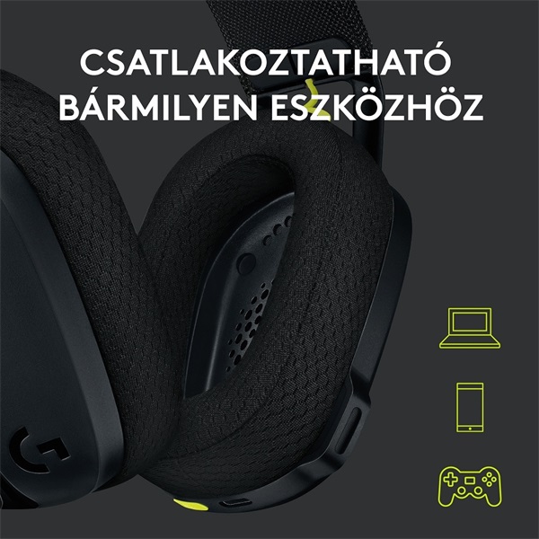 Logitech G435 LIGHTSPEED vezeték nélküli Gaming headset fekete (981-001050)