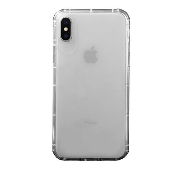Szilikon telefonvédő (közepesen ütésálló, légpárnás keret) ÁTLÁTSZÓ [Apple iPhone XS 5.8]