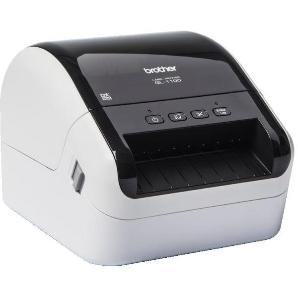 BROTHER Címke nyomtató QL1100CYJ1 - DK (max 102 mm széles), 110 mm/s, teljes vágás, USB