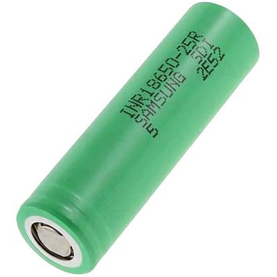 Samsung NR18650-25R Speciális akku 18650 Nagyáramra alkalmas, Magas hőmérséklet álló, Flat-top Lítiumion 3.6 V 2500 mAh Samsung NR18650-25R Speciális akku 18650 Nagyáramra alkalmas, Magas hőmérséklet álló, Flat-top Lítiumion 3.6 V 2500 mAh