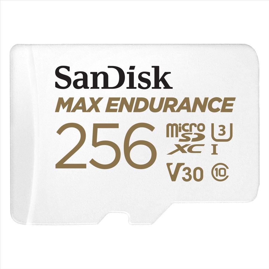 256GB microSDXC memória kártya Sandisk Max Endurance CL10 U3 V30 + adapter (186475 / SDSQQVR-256G-GN6IA)