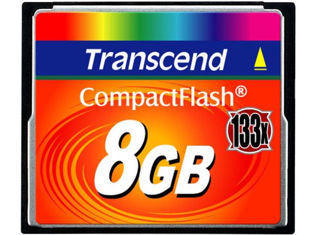 8GB Compact Flash Memória Transcend  133x (TS8GCF133)
