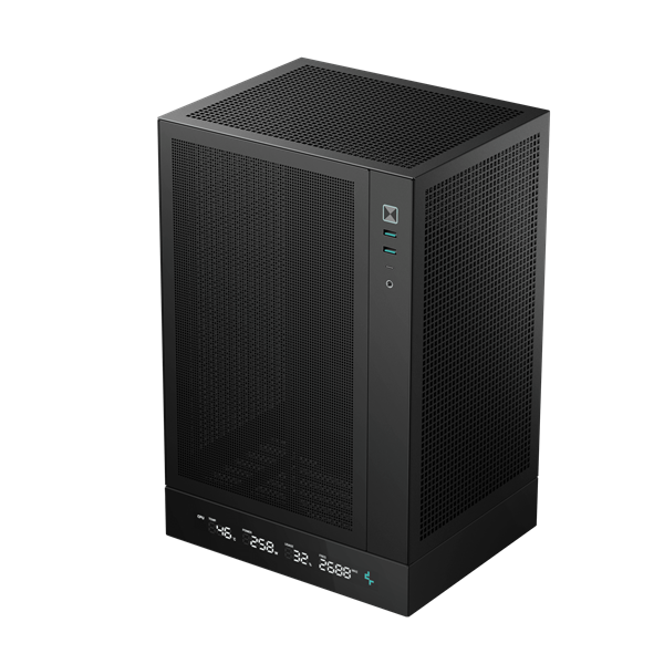 DeepCool CH170 DIGITAL  Mini-ITX Számítógépház Fekete 