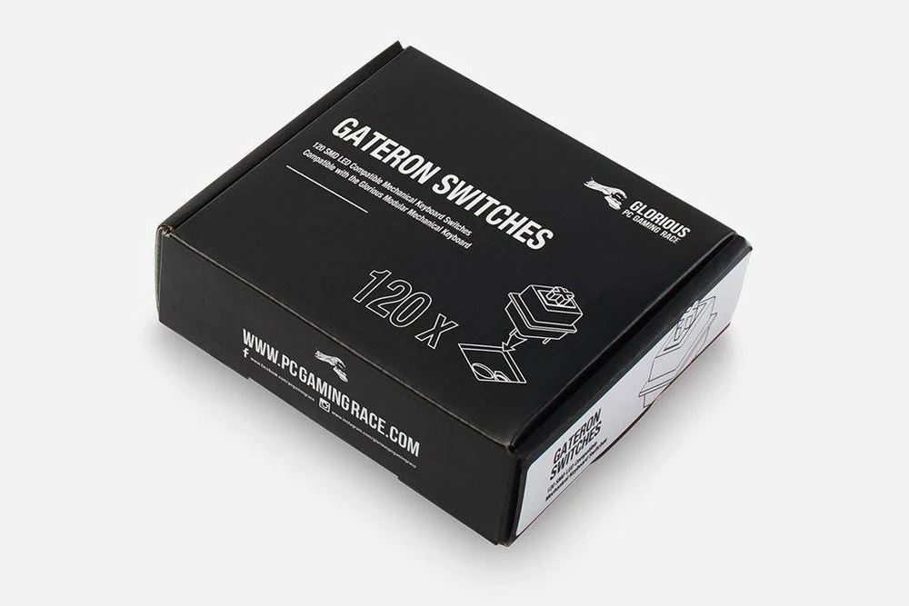 Glorious mechanikus billentyűzet cserekapcsoló szett Gateron Black 120db (GAT-BLACK)