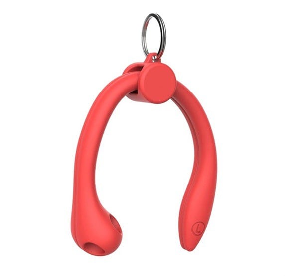 Szilikon tartó (fülkampó, elvesztés gátló, Apple AirPods / Airpods 2 / Airpods Pro / Freebuds 3 kompatibilis) PIROS