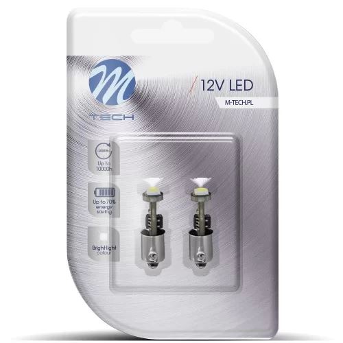 M-Tech BA9S LED 3x5050 SMD Can-Bus fehér színű pár (72LB319W)