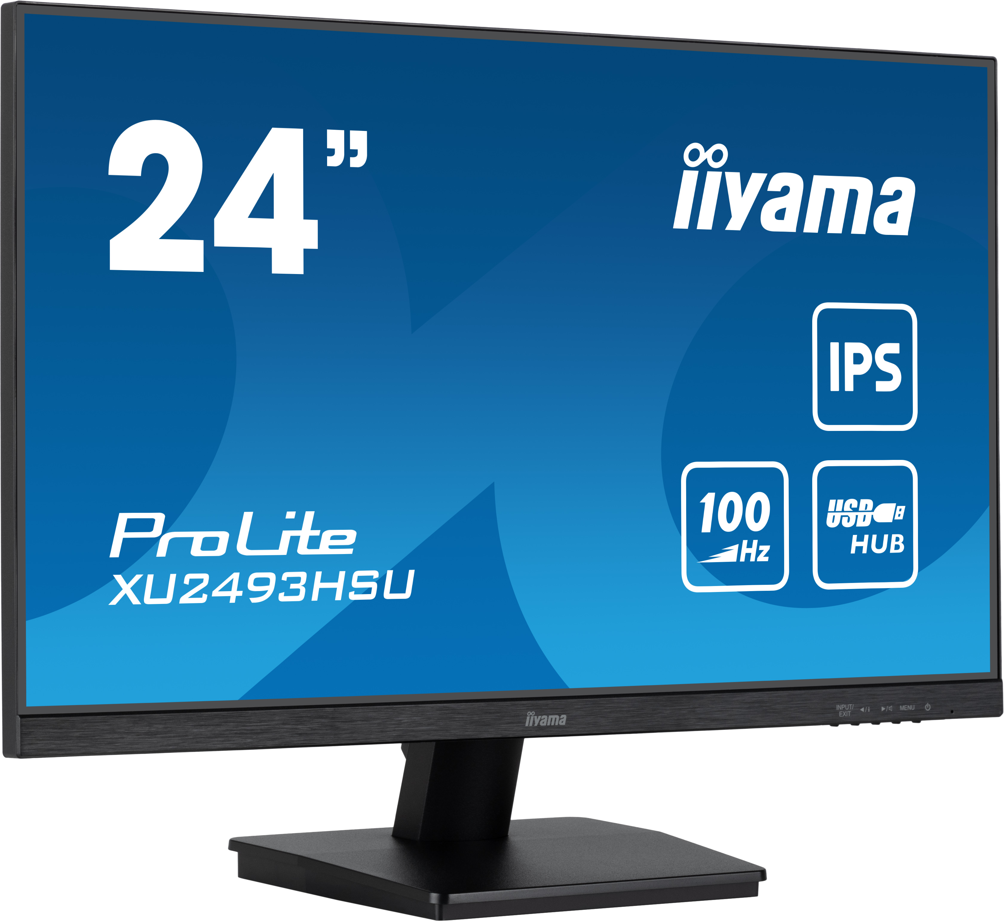 iiyama 23.8" XU2493HSU-B7 Monitor - 1920x1080, Full HD, LED, IPS, 100Hz, 1ms, Fekete