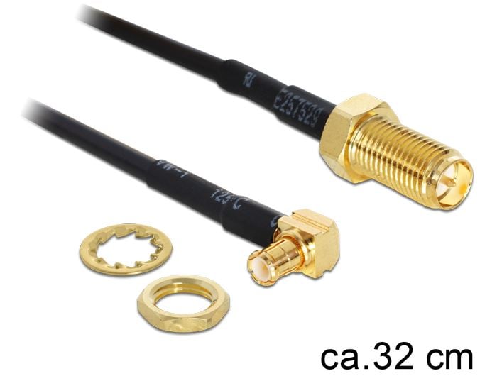 Delock MMCX csatlakozódugó > RP-SMA Jack adapter 320mm