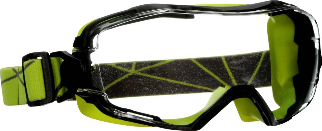 3M GoggleGear GG6001SGAF-GRN teljes védőszemüveg, párásodásmentes, karcálló, limezöld