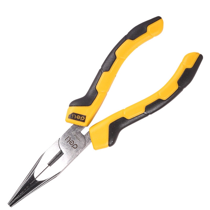 Deli Tools EDL2106 hosszúcsőrű fogó 6" (sárga)