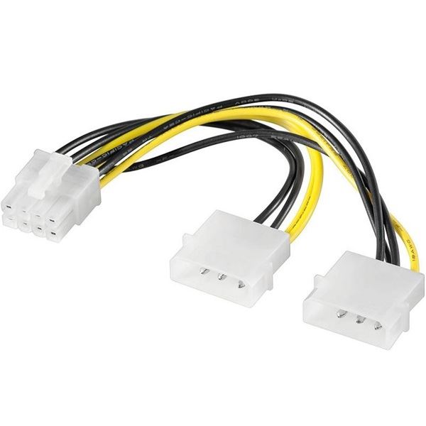 Goobay 2 x 5,25 Molex -> 6 pin PCI Express átalakító (51360 )