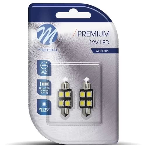 M-Tech Szofita LED 36mm 4x5050 SMD R Can-Bus fehér színű pár (72LB328W)