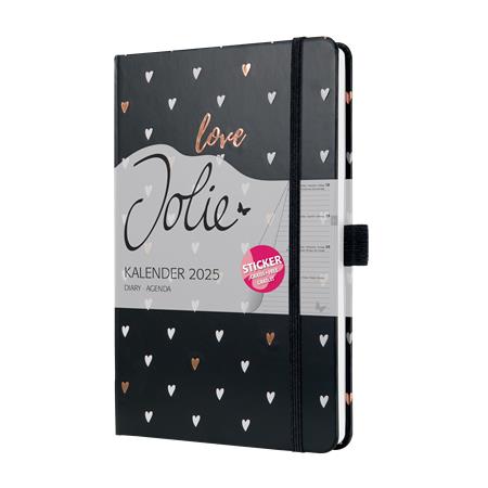 Sigel Naptár, A5, heti, 2025, kemény borító,  "Jolie", Dark love (SIJ5335)