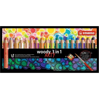 Stabilo ARTY Woody 3in1 18db-os vegyes színű krétaceruza (880/18-1-20)