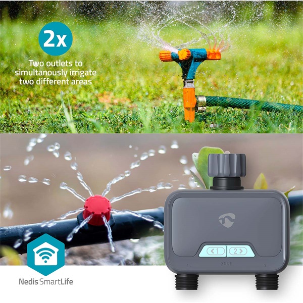Nedis BTWV20GY smartlife Bluetooth® automata víz / locsolás vezérlő, elemes táp