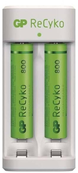 GP ECO E211 Akkutöltő+2 X AAA GP RECYKO 800 (B51211)