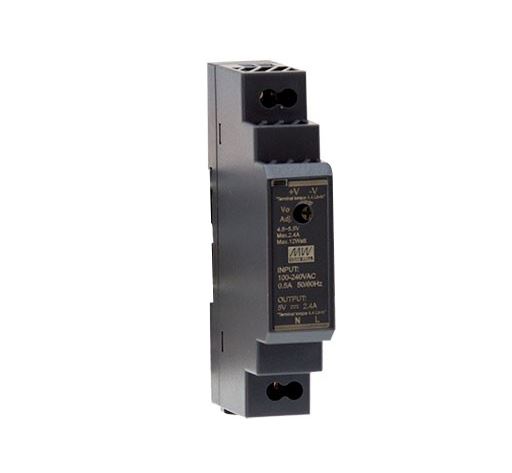 Mean Well DIN sínre szerelhető kapcsolóüzemű tápegység 15VDC 0-1A 15W szürke (HDR-15-15)