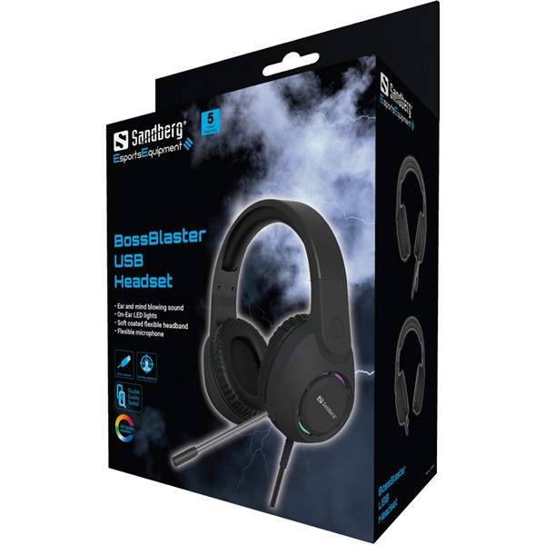 Sandberg BossBlaster USB Headset Fejhallgató 
