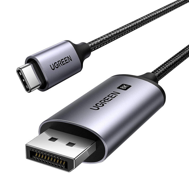 Cable UGREEN CM556 USB-C to DisplayPort 8K 1m (black) Cable UGREEN CM556 USB-C to DisplayPort 8K 1m (black)