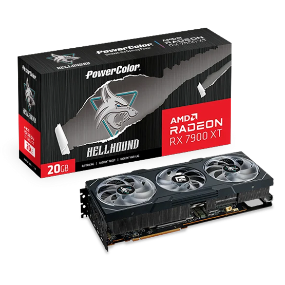 PowerColor AMD RX 7900 XT Hellhound 20GB GDDR6 RX7900XT 20G-L/OC Videókártya
