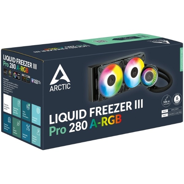 ARCTIC COOLING CPU hűtő Liquid Freezer III Pro 280 A-RGB (vízhűtés) Univerzális Fekete