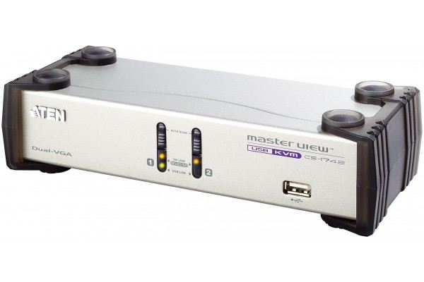 ATEN KVM Switch 2PC USB Dual View (CS1742) ATEN KVM Switch 2PC USB Dual View (CS1742)