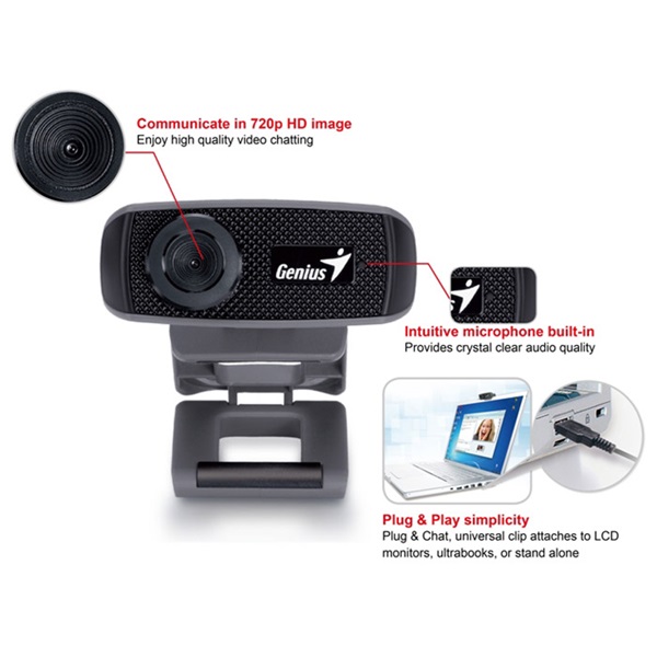 Genius Facecam 1000X fekete webkamera Genius Facecam 1000X fekete webkamera