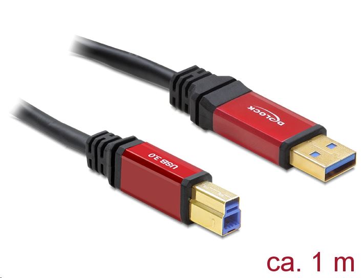 Delock USB 3.0 A típusú csatlakozó > USB 3.0 B típusú csatlakozó 1 m Premium kábel (82756) Delock USB 3.0 A típusú csatlakozó > USB 3.0 B típusú csatlakozó 1 m Premium kábel (82756)